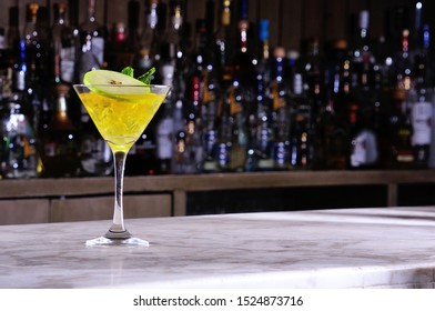 Martini Drink With Green Apple