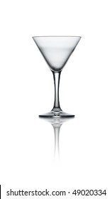 A Martini Glass On White Background With Path