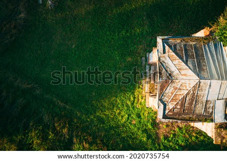 Similar – Image, Stock Photo Martinovo, Beshenkovichsky District, Vitebsk Region, Belarus. Bird’s-eye View Of Church Of The Intercession Of The Most Holy Theotokos. Aerial View Of Historic Landmark In Autumn Sunny Evening. Flat View