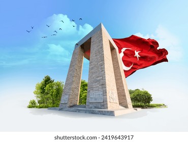 Martyrs Monument, 1915 first World War I. Çanakkale Gallipoli peninsula. 