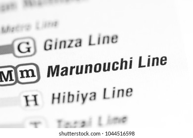 Marunouchi Line. Tokyo Metro Map.