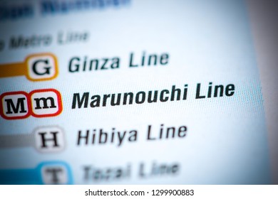 Marunouchi Line. Tokyo Metro Map.