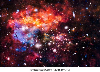 Marvelous galaxy in a deep space. The elements of this image furnished by NASA.