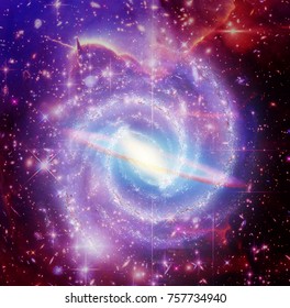 Marvelous galaxy in a deep space. The elements of this image furnished by NASA.