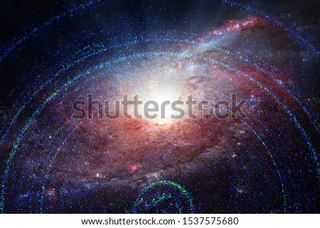 Marvelous galaxy in a deep space. The elements of this image furnished by NASA.