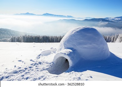 Marvelous Huge White Snowy Hut Igloo Stock Photo (Edit Now) 362528804