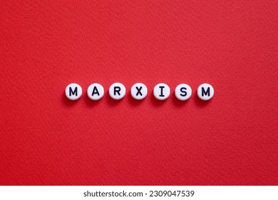 Marxism - word concept on paper,text,letters