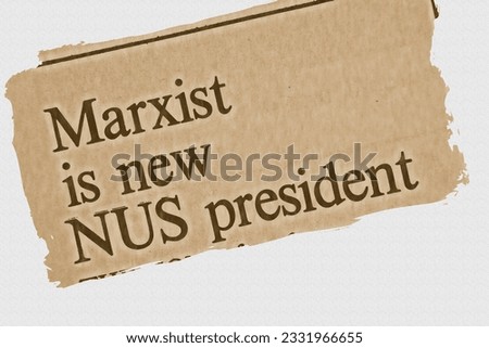 Marxist is new NUS president - news story from 1975 newspaper headline article title highlighted
