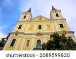 Mary Magdalene church in Zalaegerszeg, Hungary on a sunny day