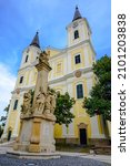 Mary Magdalene church in Zalaegerszeg, Hungary on a sunny day