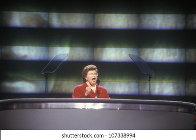 Maryland Senator Barbara McCloskey Addresses Crowd At The 1992 Democratic National Convention At Madison Square Garden, New York