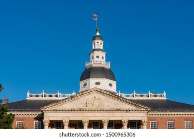 Maryland State Capitol Building In Daylight