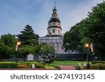 The Maryland State House at Dusk, Annapolis MD USA