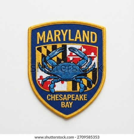 Maryland State Patch on a gray background