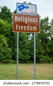 Maryland, USA 07-17-2020: The Road Sign At The Entry Of One Of Maryland's Scenic Byways Named 