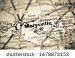 Marysville. Ohio. USA on a map