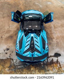 Marysville, WA
November 19, 2021
Lamborghini Aventador SV Viewed From Above Inside A Building