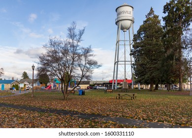 Marysville, WA. - USA / 11/17/2017 - Watertower At Comeford Park