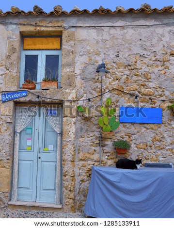 Similar – Image, Stock Photo Barred shop window Old