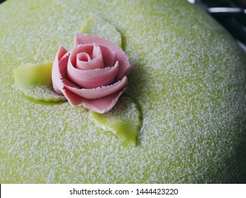 Marzipan Cake With Sweet Marzipan Rose.