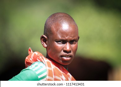 Masai Mara/Kenya - 06.19.2018: Maasai People In Kenya