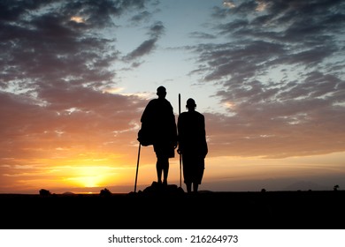 Masai And Sunset