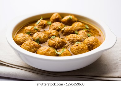 Masala Soya Chunk Curry Made Using Soyabean Nuggets And Spices - Protein Rich Food From India