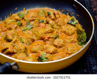 Masala Soya Chunks Or Meal Maker Curry, Cooked With Onions Tomatoes And Spices.