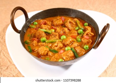 Masala Soya Mater Or Soyabeen Mutter, Indian Curry Dish