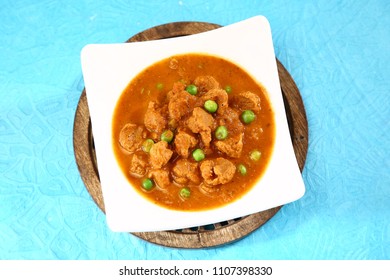 Masala Soya Mater Or Soyabeen Mutter, Indian Curry Dish