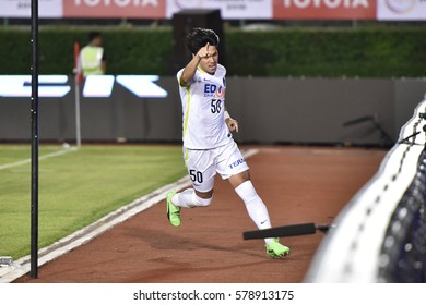 Masato Kudo Of Sanfrecce Hiroshima In Action During Toyota Premier Cup 2016 Between Muangthong United And Sanfrecce Hiroshima At Suppachalasai Stadium On February 4,2017 In Thailand.