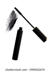 Mascara And Applicator On White Background