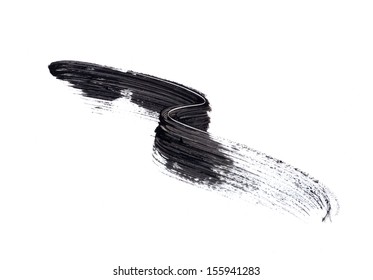 Mascara Smudge Isolated On White Background 