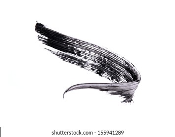 Mascara Smudge Isolated On White Background 