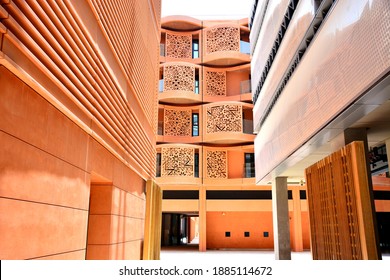 Masdar City, Abu Dhabi, United Arab Emirates, July 19, 2018 - First Carbon Neutral City In The World