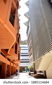 Masdar City, Abu Dhabi, United Arab Emirates, July 19, 2018 - First Carbon Neutral City In The World