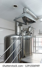 Mash Mixing Vat And Ventilation Hood, Brewery Equipment