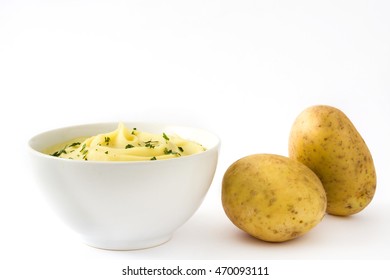 Mashed potato isolated on white background

