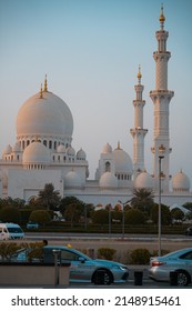 Masjid Sheikh Mohammed Bin Zayed Al Nahyan, Abu Dhabi,UAE - October 26, 2021 : Sheikh Mohammed Bin Zayed Mosque