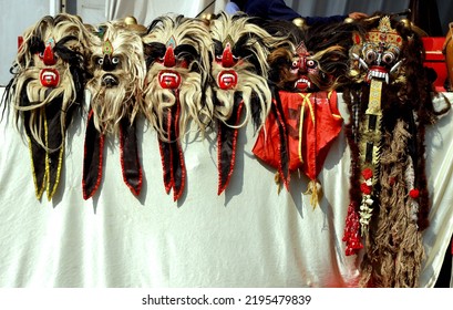 Mask. Used To Give A Scary Impression, When Performing The Art Of Braiding Horses.