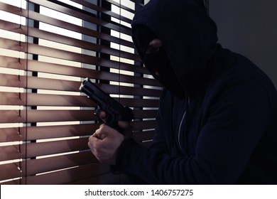 Criminal Crowbar Spying Through Window Old Foto De Stock 1576115740 ...