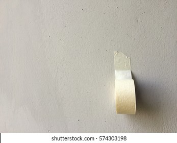 Masking Tape On The White Wall