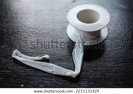 masking tape for use when installing water faucets so that they don't leak Foto stock © 