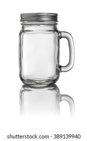 Mason Jar Drinking Glass With A Handle