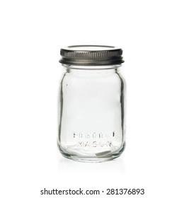 Mason Jar Isolated On White Background