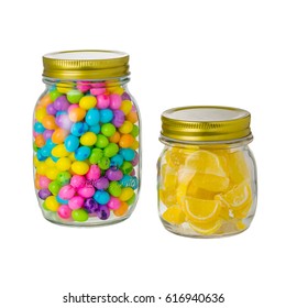 Mason Jars Candies Isolated On White Stock Photo 616940636 | Shutterstock