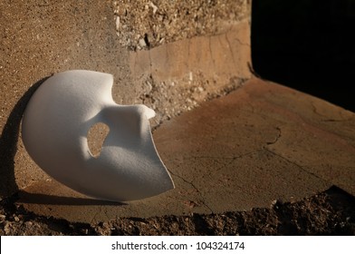 Masquerade - Phantom Of The Opera Mask On Cracked Stone