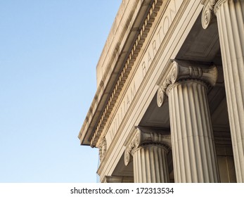 Massachusetts Institute Of Technology Building Columns On Mass Ave.