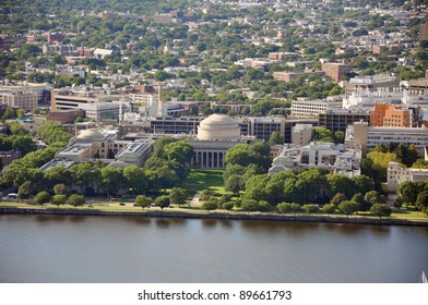 Massachusetts Institute Of Technology (MIT) Aerial View, Cambridge, Massachusetts, USA