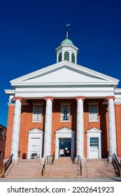 Massachusetts, United States-January 9, 2021: District Court Of Historical Bristol County Courthouse Taunton